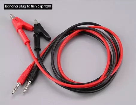 A-BF кабель питания с двойной головкой "банан" и зажимами "крокодил"