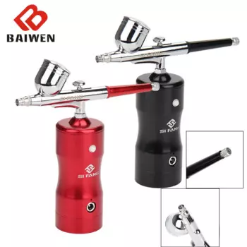 Аэрограф с компрессором двойного действия, 0,4 мм, компрессор для покраски,набор для художественной живописи, татуировки, маникюра, рукоделия, пистолет-распылитель для торта