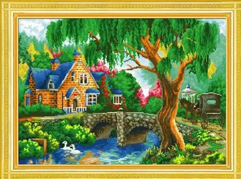 AB Drill Мягкий Холст, «сделай сам», круглая алмазная живопись, полная Алмазная вышивка, мозаика, камни, бусины, наборы для вышивки крестиком, ландшафт