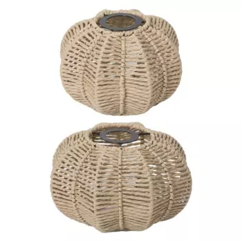 Абажур из бумажной веревки в стиле бохо, настенный потолочный вентилятор, лампочка для подвески