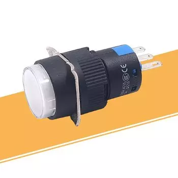 ABILKEEN 16 мм AD16 Пластиковый Кнопочный переключатель ВКЛ. Фиксация/Мгновенный с подсветкой квадратная/круглая/прямоугольная кнопка