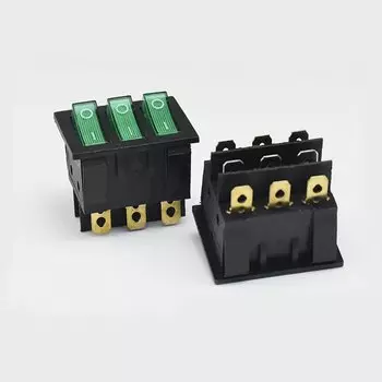 Тумблер-переключатель с тремя портами и тройной кнопкой