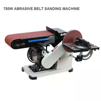 Абразивная лента, шлифовальная машина для деревообработки, 750 Вт, высокомощная электрическая шлифовальная машина 220 В, регулируемый угол 0-60 °