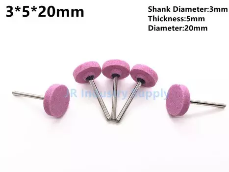 Абразивный монтажный камень Jrealmer, 10 шт., 3*5*20 мм, для вращающихся инструментов Dremel, шлифовальный камень, аксессуары для головы dremel