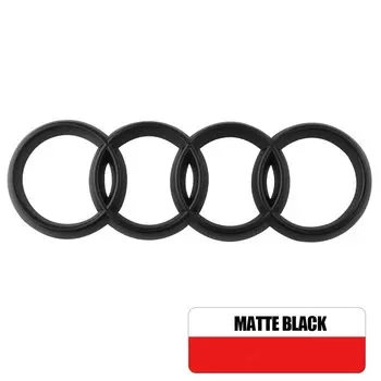 ABS 4-кольцевая эмблема автомобиля, передний капот, гриль, автозадний багажник, значок для Audi Sline A3 8P 8L 8V A4 B8 B6 B7 B9 A6 C6 C7 S5 A7 A5