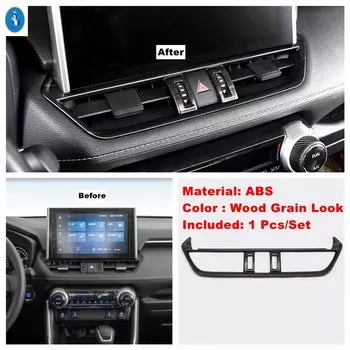 ABS автомобильный центральный кондиционер, вентиляционное отверстие, декоративная наклейка, накладка, аксессуары для Toyota RAV4 RAV 4 XA50 2019-2024