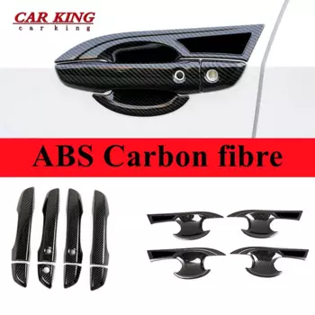 ABS углеродное волокно, защитные чехлы для дверных ручек автомобиля, накладка на дверную чашу, наклейка для honda civic 10-го поколения 2016-2020, аксессуары