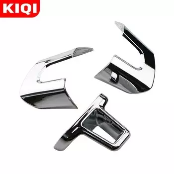 ABS Chrome для Volkswagen VW Golf 6 MK6 Polo Jetta MK5 2011 2012 2013 Polo Bora, хромированная накладка на руль, наклейка с блестками