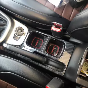 ABS консоль центральный передний держатель стакана для воды декоративная панель Крышка отделка для Suzuki Vitara эскудо 2015-2021 аксессуары для интерьера