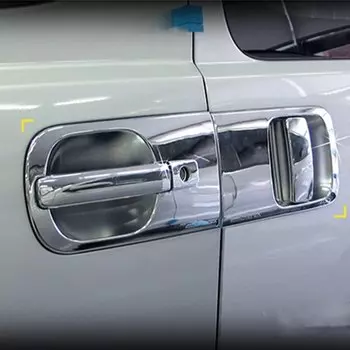 ABS хром Углеродные наружные боковые дверные ручки чаши рамка Крышка отделка для Hyundai H-1 i800 H300 Grand Starex 2018-2021