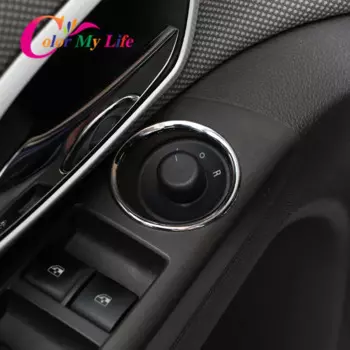 ABS хромированная панель регулировки зеркала заднего вида, круглая накладка, наклейка для Chevrolet Cruze Sedan Hatchback 2009-2014 аксессуары