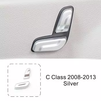 ABS кнопка регулировки сиденья автомобиля, наклейки на крышку для Mercedes Benz C Class W204 C180 C200 2008-2013, аксессуары для интерьера