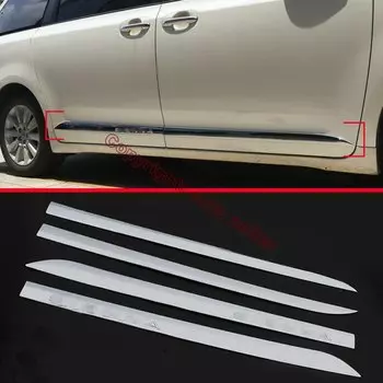 АБС-пластик, хромированный корпус боковой двери, молдинг, отделка для Toyota Sienna 2015 2016 2017