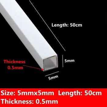 Абс полые квадратные трубы, пластиковые полые трубы диаметром 3 мм/4 мм/5 мм/6 мм/8 мм/10 мм, DIY, песочные материалы для стола, модель здания