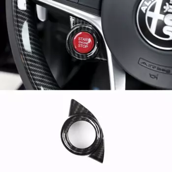 ABS стиль углеродного волокна, накладка на руль автомобиля для Alfa Romeo Giulia Stelvio 2017 2018 2019, аксессуары для интерьера