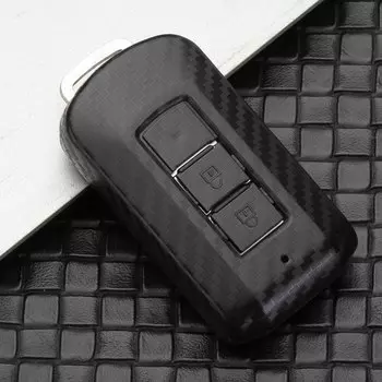 ABS углеродное волокно автомобильный пульт дистанционного ключа полное покрытие чехол для Mitsubishi Outlander Lancer Eclipse EX ASX Cross Colt Grandis Pajero держатель