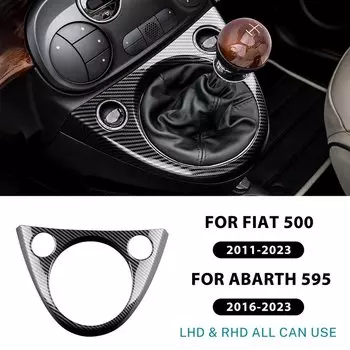 ABS углеродное волокно для Abarth 595 695 2016 2017 2018 2019 2020 2021 2022 2023 для Fiat 500 2011-2023 LHD RHD Накладка на переключатель передач