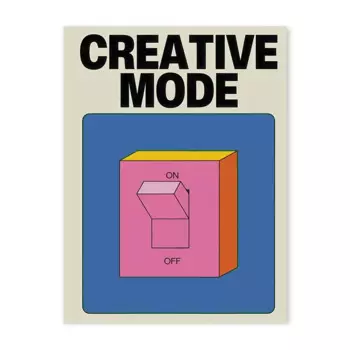 Абстрактная картина JUBEER синяя печать на холсте