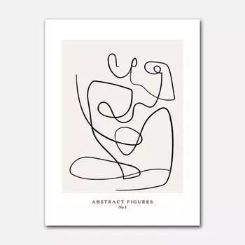 Абстрактная линия, холст, АлиПэинт