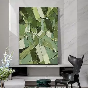 Абстрактные зелёные постеры RELIABLI ART