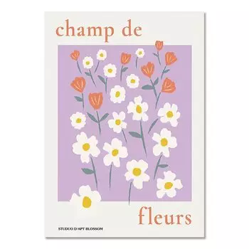 Абстрактный цветочный рынок Матисс на холсте Wartlla