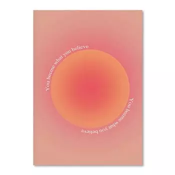 Абстрактный градиент Аура, настенный постер Wartlla