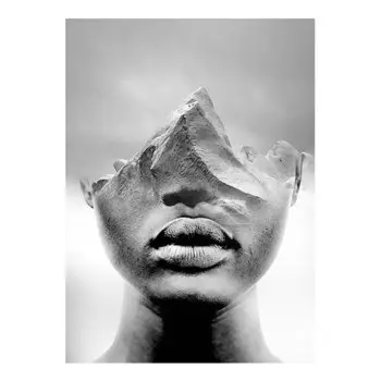 Абстрактный сюрреализм горы и люди картина на холсте PANTINGART