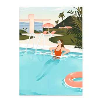 Абстрактный вдохновляющий плакат на холсте