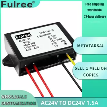 Преобразователь напряжения 24 В переменного тока в 24 В постоянного тока 1500 мА, 24 В переменного тока в 24 В постоянного тока, 1,5 А, автомобильный адаптер питания, модуль регулятора для монитора видеонаблюдения