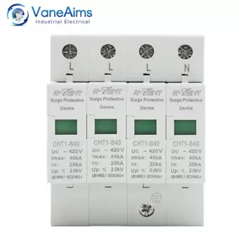 Бытовой стабилизатор напряжения AC SPD 4P 20KA ~ 40KA, Din-рейка для монтажа, молниеотвод, устройство для солнечной фотогальванической системы