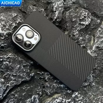 ACC-чехол для телефона из настоящего углеродного волокна для iPhone 16 Pro Max, чехол Mondrian Art из арамидного волокна, ультратонкий чехол без чехла