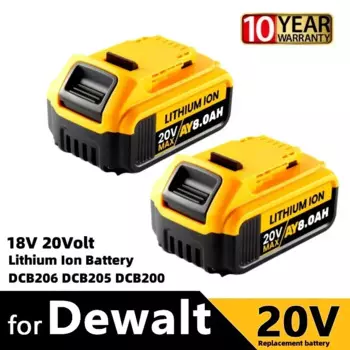 Ач 20 в сменная батарея для Dewalt 20 В батарея DCB204 DCB205 DCB206 подходит для всех Dewalt 20 в аккумуляторных инструментов