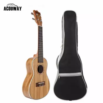 Acouway Укулеле сопрано концертный укулеле 21 23 дюймов Зебра укулеле с ABS Связывание Гавайская Гитара струнный музыкальный инструмент