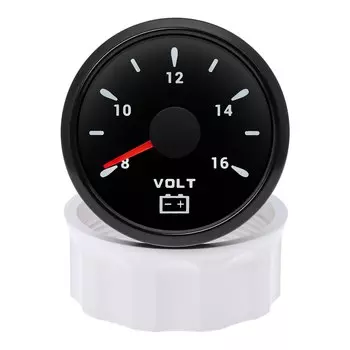 AD водонепроницаемый 2 ''52 мм 7 цветов вольтметр указатель напряжения вольтметр 8-16 В 16-32 В вольтметр для автомобиля лодка авто мотоцикл