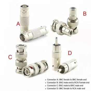 Адаптер BNC-BNC-RCA 2/5/10 шт
