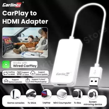 Carlinkit HD2CP адаптер Carplay к HDMI работает для проводного Carplay Xbox Switch TV Stick Адаптер для зеркала экрана ноутбука ТВ-приставка
