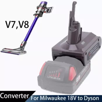 Адаптер для аккумулятора Milwaukee 18V к Dyson V7, V8