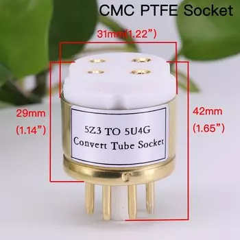 Адаптер для розетки телефона WE274A 80 5Z3 (сверх) до 5U4G 5Z4 274B (снизу)