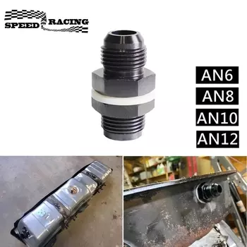 Адаптер для топливного бака Male AN6 AN8 AN10 AN12 Flare, перегородка, фитинг, прямая с шайбой