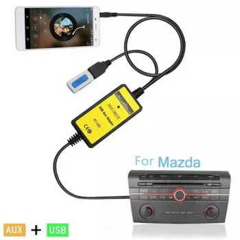 Адаптер DOXINGYE USB AUX для MP3-плеера, 3,5 мм, для Mazda 2/3/5/6/CX7/MX5/MPV/Miata/Tribute/RX8