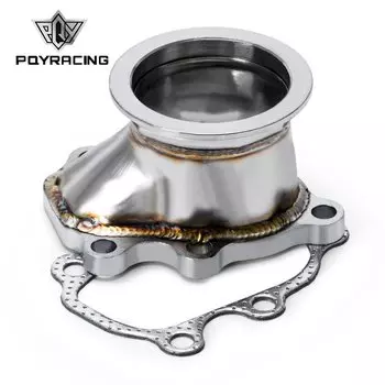 Адаптер из нержавеющей стали для T25, T28, GT25, GT28, 2,5 дюйма, 63 мм, V-образный зажим, фланец, турбо-вниз адаптер для труб PQY4833