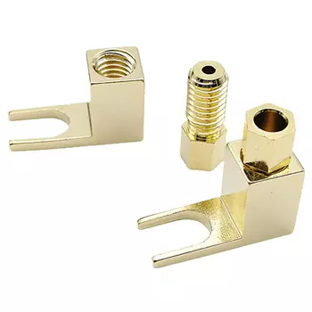 Адаптер JCD банановые вилки медные позолоченные 4 мм