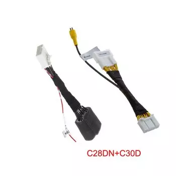 Адаптер камеры заднего вида SINOSMART для Toyota RAV4 Camry Highlander Corolla Prado Avalon C-HR 2019+ | 28/30-контактный кабель без помех C28