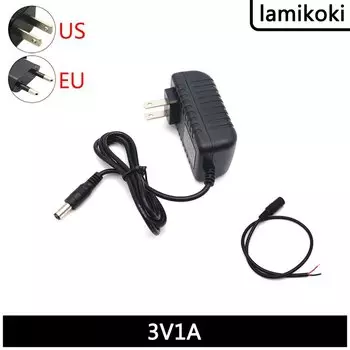 Адаптер Lamakoki 220В/DC 3В 1А черный