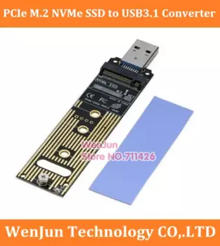 Адаптер PCIe M.2 NVMe SSD в USB 3,1, 10 Гбит/с