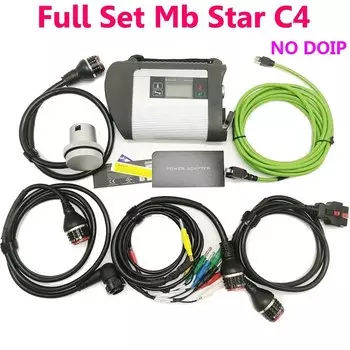 Адаптер питания для автомобильного диагностического инструмента Star C4, Адаптер A +++ Mb Star C4, 16-контактный кабель Obd, поддержка Wi-Fi, DOIP, SD, подключение для автомобиля, грузовика, 12 В, 24