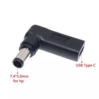 Адаптер питания постоянного тока с разъемом 7,4x5,0 мм штекер на USB Тип C гнездо конвертер для Hp Dell ноутбука компьютера зарядного устройства