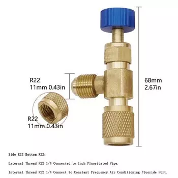 Адаптер предохранительного клапана для кондиционирования воздуха R410A, R22, 4/1 шт