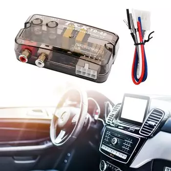 Адаптер-преобразователь автомобильного аудиосигнала, стерео, с высокой и низкой задержкой