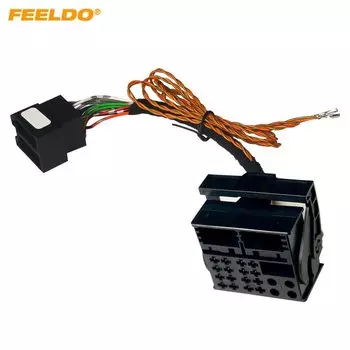 Адаптер проводки FEELDO Автомобильное CD-радио Audio ISO для Volkswagen Golf 6/Sagitar/Polo Skoda Fabia/Octavia Auto ISO